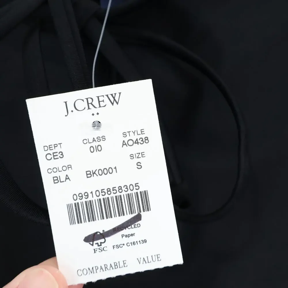 NWT J.Crew Factory Strapless One-Piece Swimsuit Black Size Small